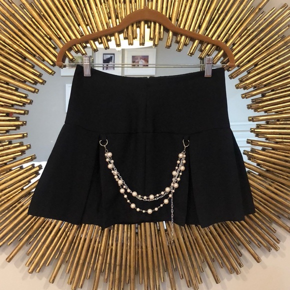 Vintage Dresses & Skirts - Vintage Candies Black Pearl Chain Mini Skirt